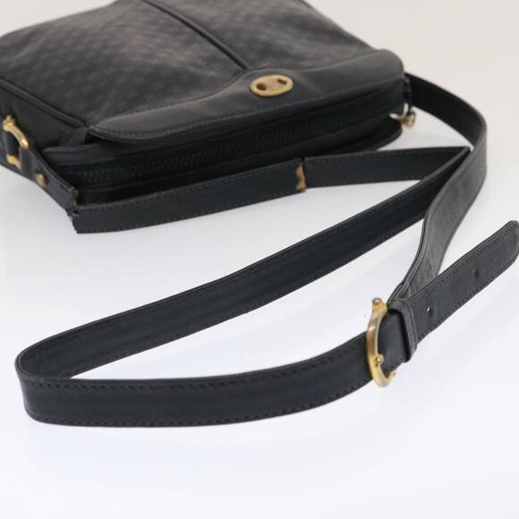 CELINE Macadam Canvas Shoulder Bag Navy - Picture 7 of 12